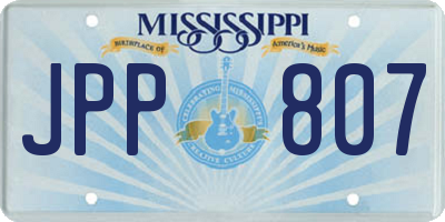 MS license plate JPP807