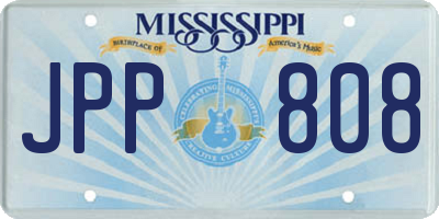 MS license plate JPP808
