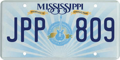 MS license plate JPP809