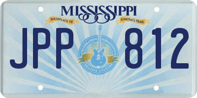 MS license plate JPP812