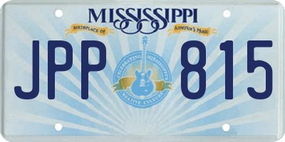 MS license plate JPP815