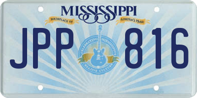 MS license plate JPP816