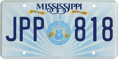 MS license plate JPP818