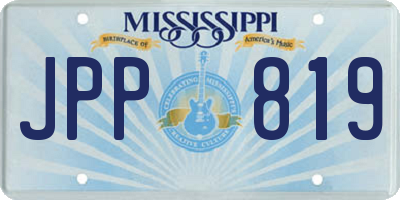 MS license plate JPP819