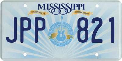 MS license plate JPP821