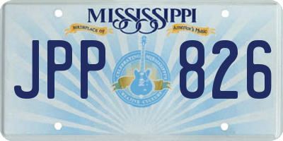 MS license plate JPP826
