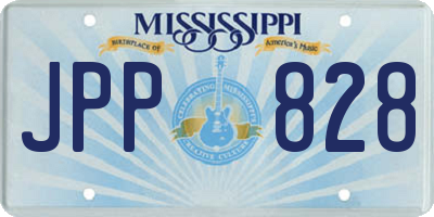 MS license plate JPP828