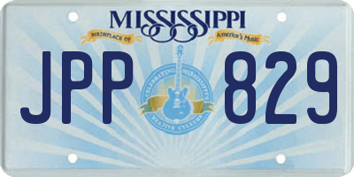 MS license plate JPP829