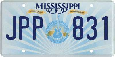 MS license plate JPP831
