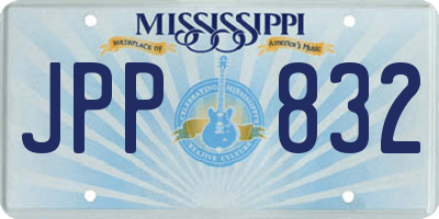 MS license plate JPP832