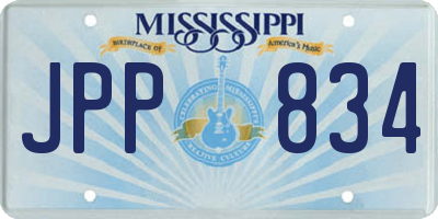MS license plate JPP834