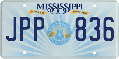 MS license plate JPP836