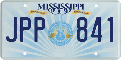 MS license plate JPP841