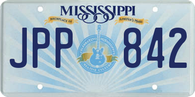 MS license plate JPP842