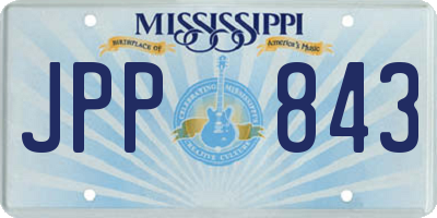 MS license plate JPP843