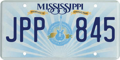 MS license plate JPP845