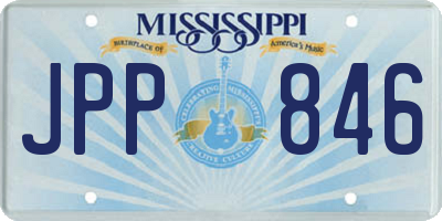 MS license plate JPP846