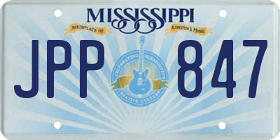 MS license plate JPP847
