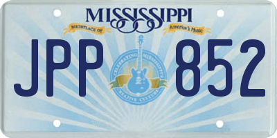 MS license plate JPP852