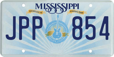 MS license plate JPP854