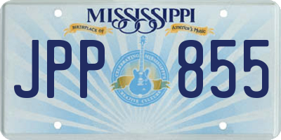 MS license plate JPP855