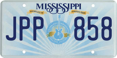 MS license plate JPP858