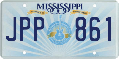MS license plate JPP861