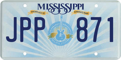 MS license plate JPP871
