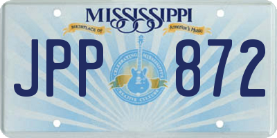 MS license plate JPP872