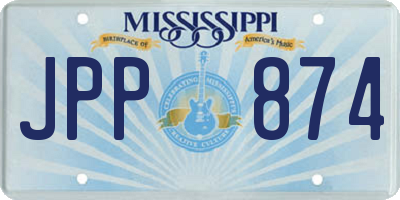 MS license plate JPP874