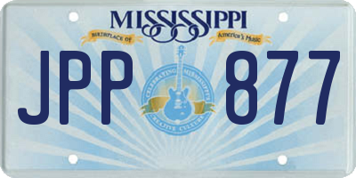 MS license plate JPP877
