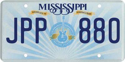 MS license plate JPP880
