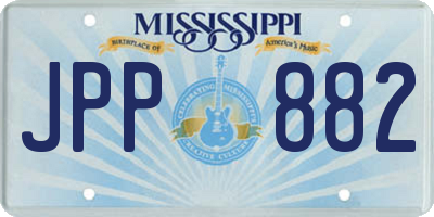 MS license plate JPP882