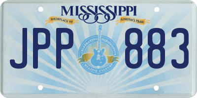 MS license plate JPP883