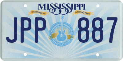 MS license plate JPP887