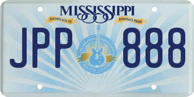 MS license plate JPP888