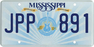 MS license plate JPP891