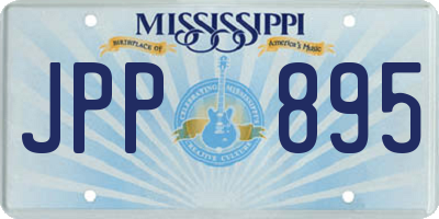 MS license plate JPP895