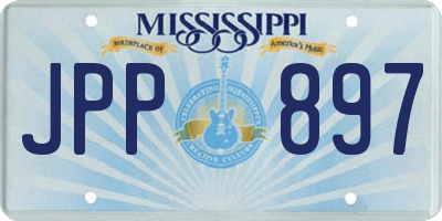 MS license plate JPP897