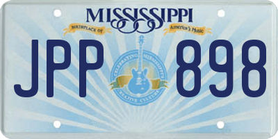 MS license plate JPP898