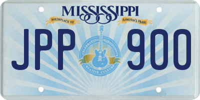 MS license plate JPP900