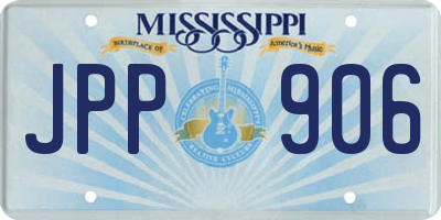 MS license plate JPP906