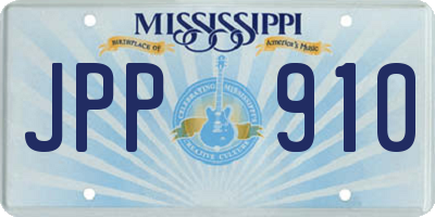 MS license plate JPP910