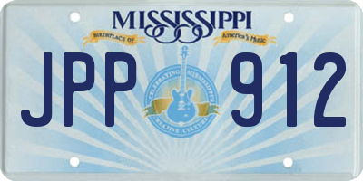 MS license plate JPP912