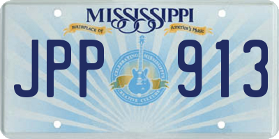 MS license plate JPP913