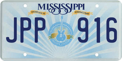 MS license plate JPP916