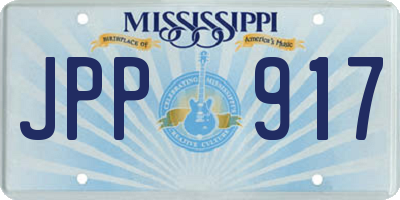 MS license plate JPP917