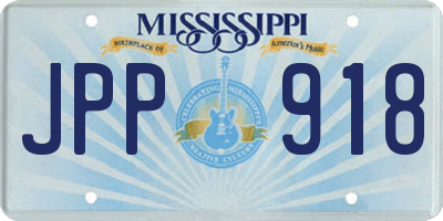 MS license plate JPP918