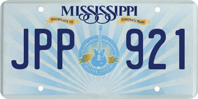 MS license plate JPP921