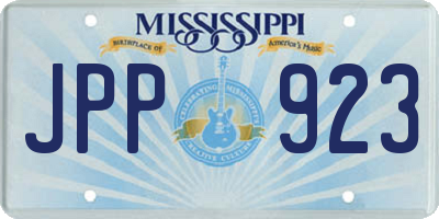 MS license plate JPP923